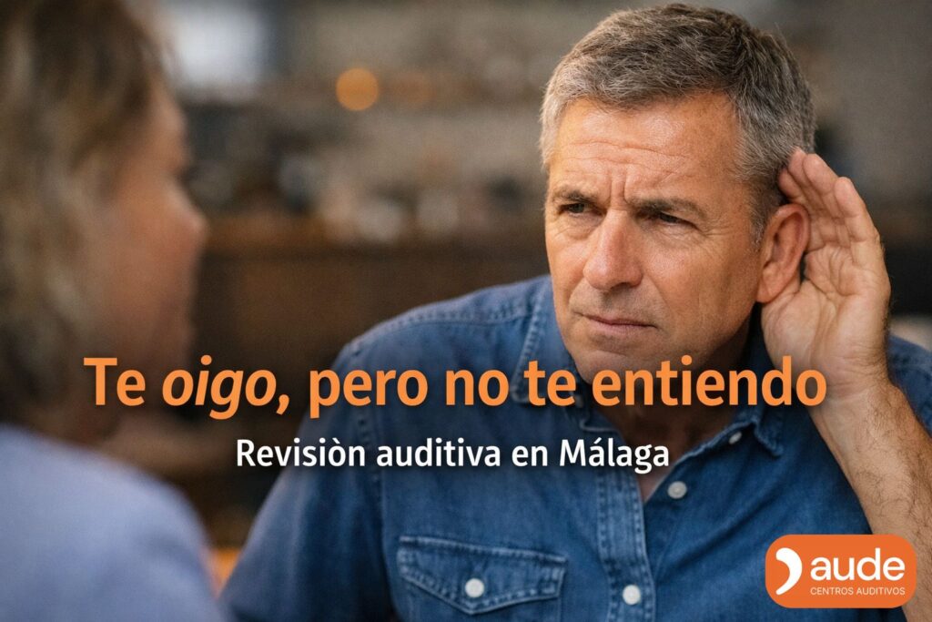 Persona con dificultad para entender una conversación, imagen para artículo sobre revisión auditiva en Málaga